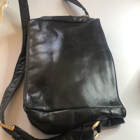 Woman’s Y2k Black leather SAS classy medium handbag purse - Picture 9 of 12